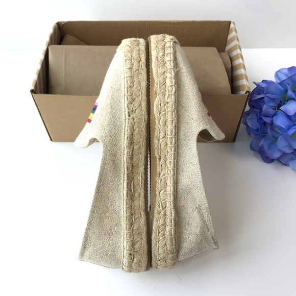 NWT SOLUDOS Rainbow Pride Espadrille Smoking Flats - Picture 7 of 13